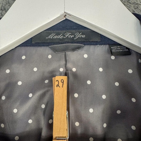 Indochino Blazer Mens 42R Blue 100% Wool Two Button Sport Coat Jacket - Picture 2 of 15